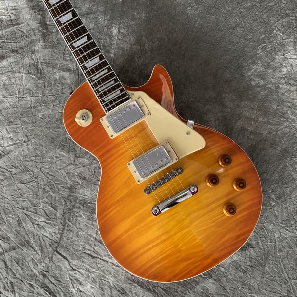 

019 chinese electric guitar, mahogany body with deadwood veneer electric guitar