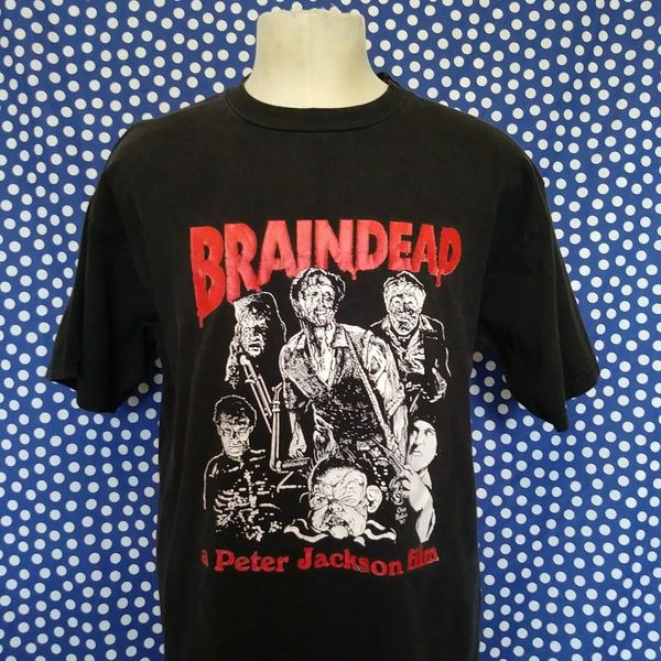 

vintage late 1990's braindead t-shirt dead alive splatter horror zombie movie 2020 new mens t shirts