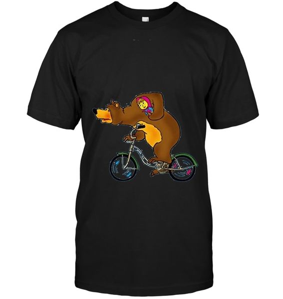 

kids bear on a bicycle t-shirt