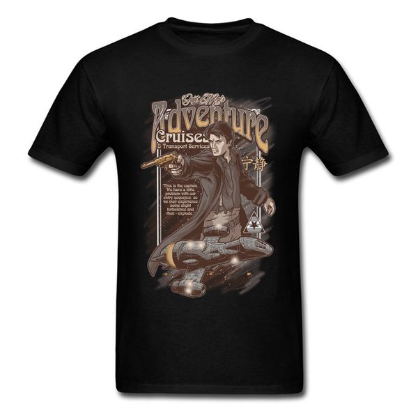 

капитан мал приключения круизы одежда урожай tshirt мужчины топы черный футболки лето хлопок tshirt сыпучие t shirt