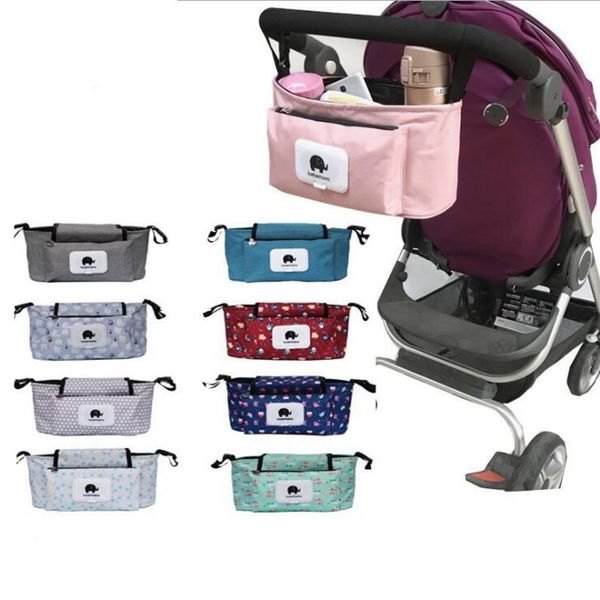 

bag carrying case printed diaper nappy bags bottle bag hook cup holder buggy wheelchair accessories