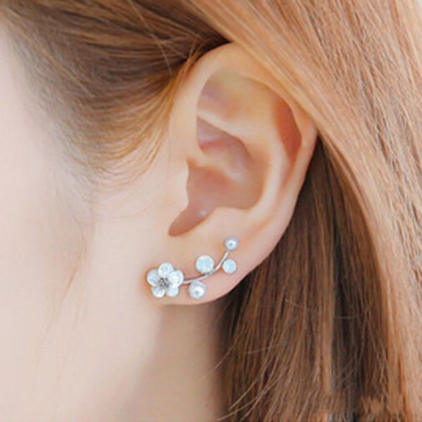 

earrings jewelry eardrop new style fashionable high-end petals pearls earrings suitable for ladies wear/fashion stud, Golden;silver