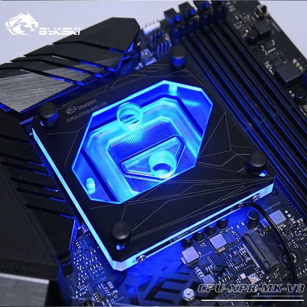 

fans & coolings bykski cpu water block for intel 115x lag 1156/1155/1151/1150/2011/2066/1366 support 3pin 5v a-rgb/4pin 12v rgb led light
