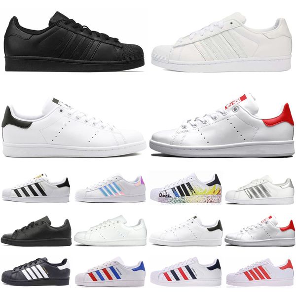 

stan smith superstar men women casual shoes superstars black white green flat mens womens trainers sports sneakers size 36-45