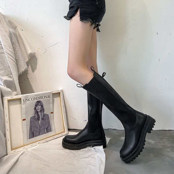 

shoes lady boots round toe flat heel boots-women zipper summer booties luxury designer thigh high heels high ladies, Black