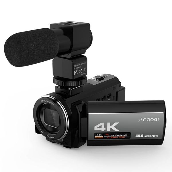 

andoer 4k 48mp wifi цифровая видеокамера видеокамера ультра hd 3,0-дюймовый сенсорный экран ик инфракрасного ночного выстрела 16x цифровой з
