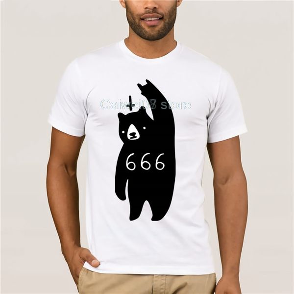 

men's cool short-sleeve t-shirt 666 bear o neck summer casual homme printed crew neck short sleeve casual t-shirt