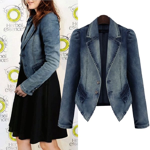 

women's jackets plus size 5xl denim jacket women vintage female slim casual jeans coat, Black;brown