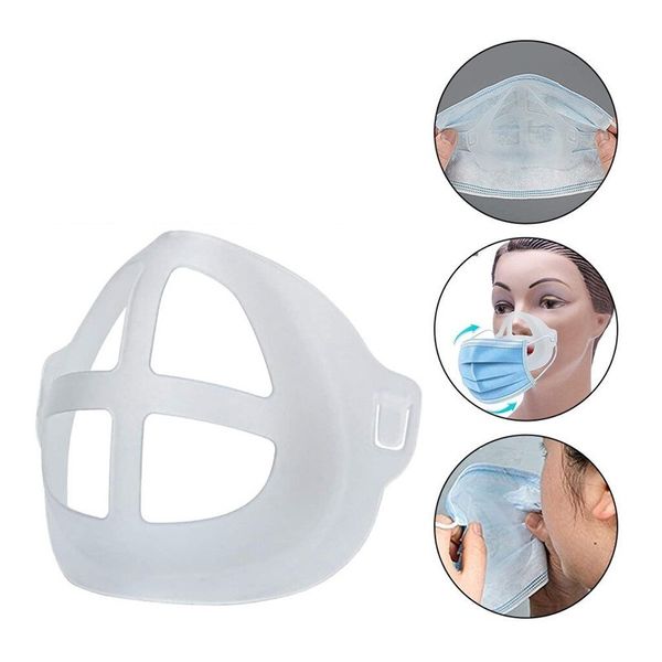 3D İç Destek Parantez Ruj Koruma Çerçeve Temizle PP Maskeler Parantez 5pcs / pack Parantez Nazal Tampon Yüz Maskeleri Maske