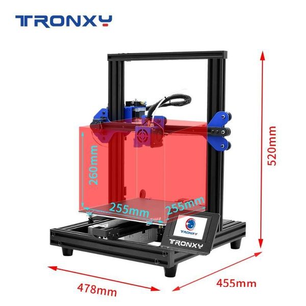 

tronxy xy-2 pro 3d printer fast assembly 255*255mm build plate fully functional ultra-quiet driver high precision 3d printing