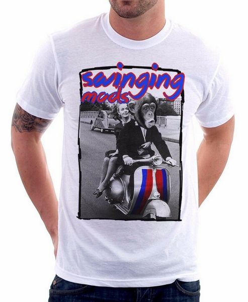 

swinging mods the who moped lambretta scooter white cotton t-shirt fn9271 cotton tee shirt fashion cool