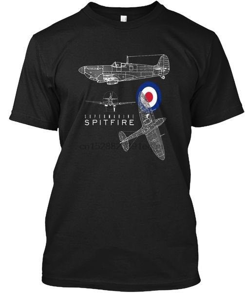 

men t shirt spitfire blueprint military aviation women t-shirt