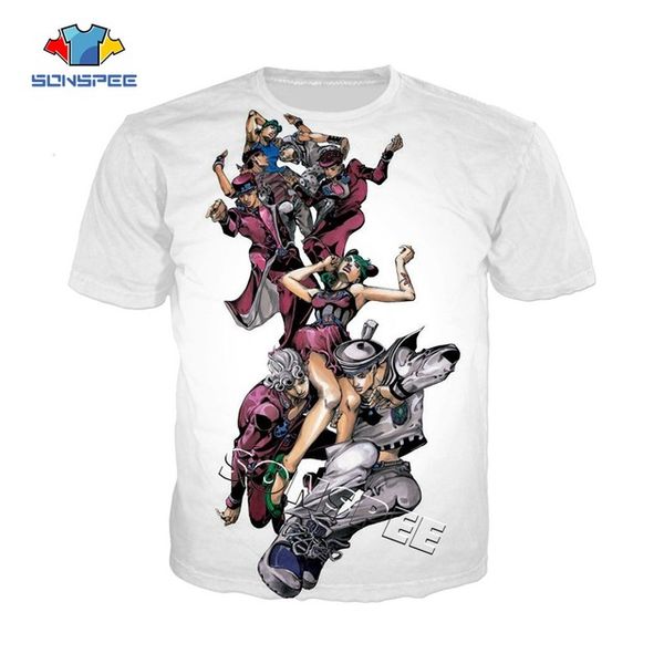 

jojo's bizarre adventure 3d anime printing summer men 3d print shirts horror anime hippie men clothing