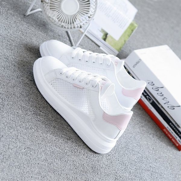 

women casual shoes summer spring women shoes fashion embroidered breathable hollow lace-up sneakers 2020, Black