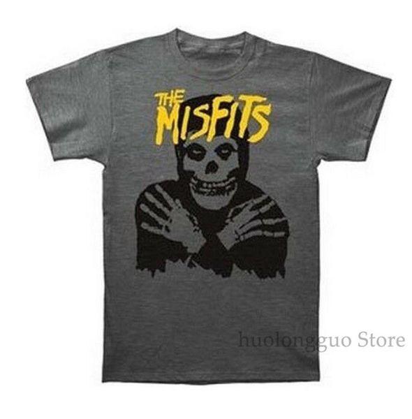

misfits classic skull yellow logo t shirt 100% cotton men t shirt women tee casual short sleeve tshirts