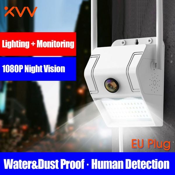 

cameras global version xiaovv d6 camera 1080p waterproof ip camcorder wall lamp ir night vision motion detection outdoor