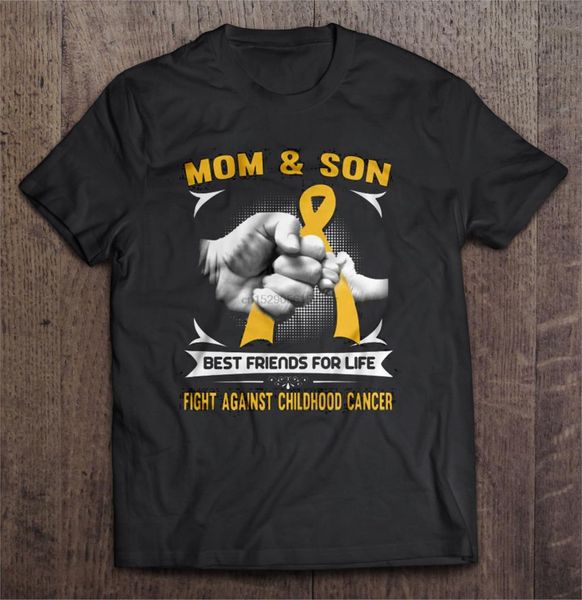 

men t shirt mom & son friends for life fight against childhood cancer women t-shirt