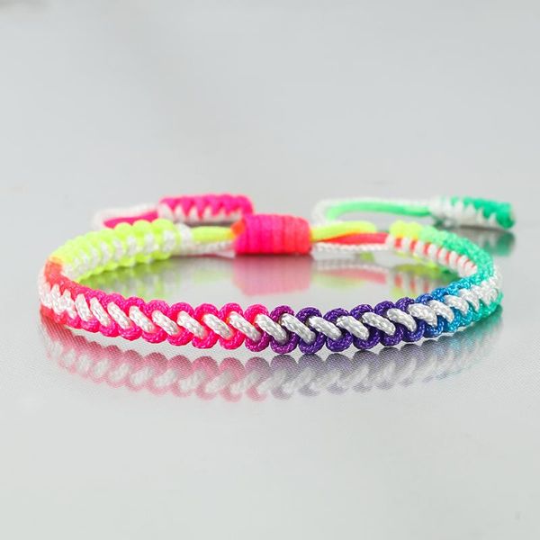 

tennis colorful rainbow bracelets mix braid women men girls jewelry friend gift charm handmade rope bangles drop, Golden;silver