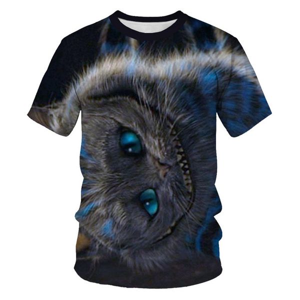 

new cute cat cartoon print kawaii female 3d print shirts comics hippie plus size men clothing