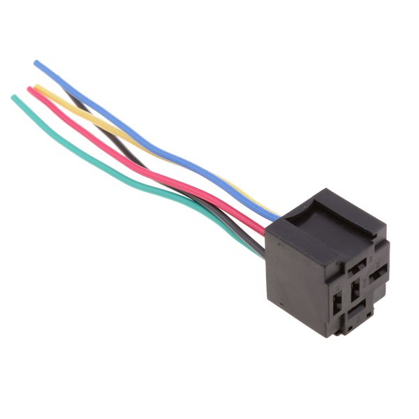 

universal automotive pre-wired 5 pin relay socket connector holder base