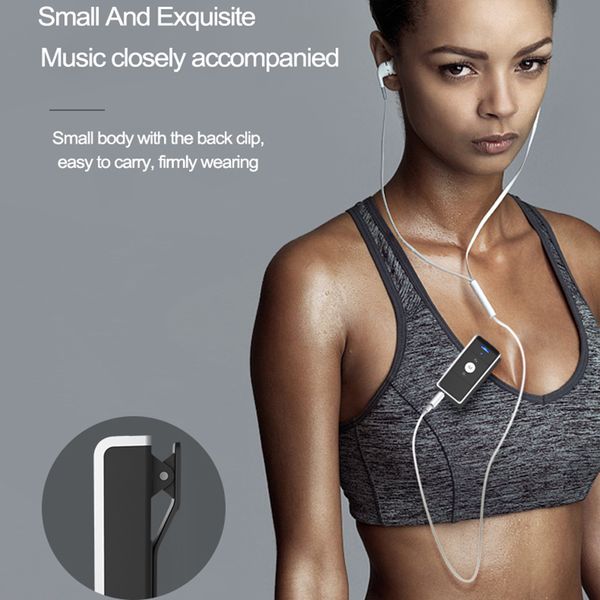 

bt10 wireless bluetooth aux audio receiver adapter with back clip handscall car kit aux bluetooth hands music receiver