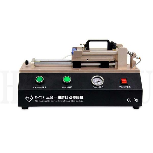 

3 in 1 tbk-768 automatic curved touch screen oca film laminating machine for s6 s7 edge plus laminator for curved screen