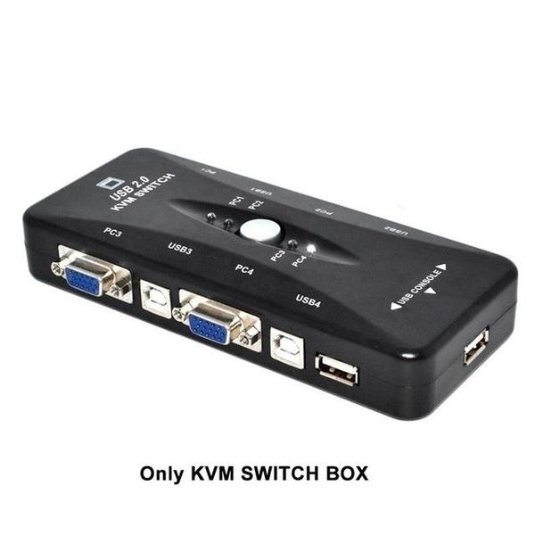 

computer & office ingelon 4 port kvm switch usb 2.0 vga splitter printer mouse keyboard pendrive share switcher 1920*1440 vga switch