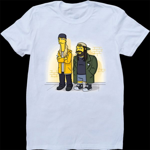 

jay and silent bob mens white custom made t-shirt pure cottonÂ tee shirt