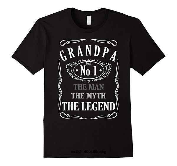 

2018 short sleeve o-neck new fashion mens short sleeve tshirt cotton t shirts grandpa the man the myth the legend t-shirt