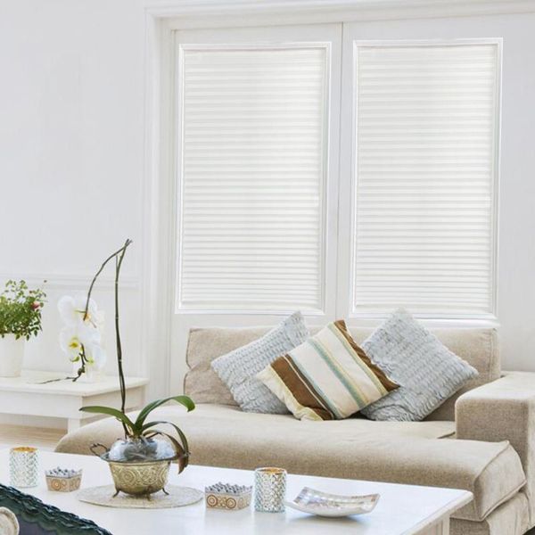 

self-adhesive pleated blinds curtains half blackout windows for bathroom balcony shades for living room home window doors