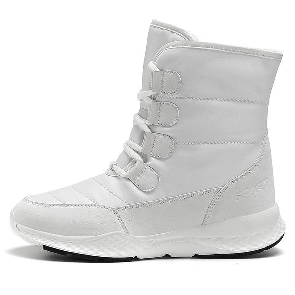 

women snow boots waterproof non-slip winter boots thick fur platform warm shoes ankle femme casual plus size 36-41, Black