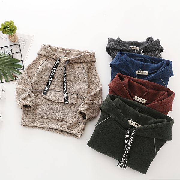 

2020 autumn winter children coat thickened jacket for girls boys hooded sweater kids pullover baby warm windbreaker, Blue;gray