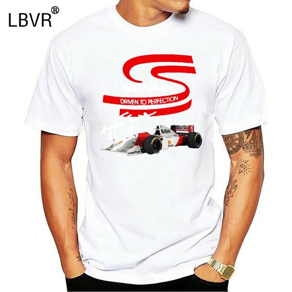 

summer style fitness brand ayrton senna world legend logo t-shirt