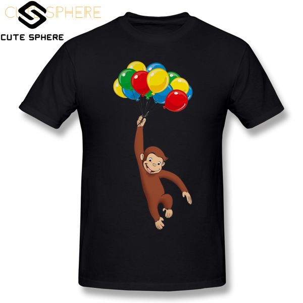 

curious george t shirt cartoon print curious george t-shirt graphic short-sleeve tee shirt man 4xl beach cotton awesome tshirt