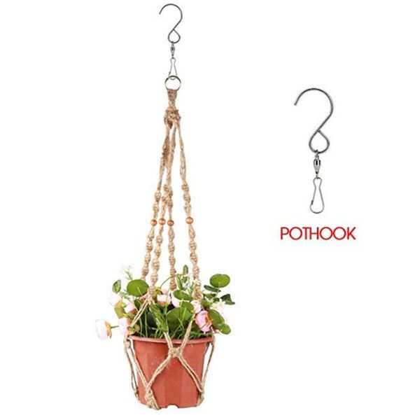 

10pcs/set flower basket wind chimes plants ornaments diy swivel clip hanging hook multifunctional twisters home stainless steel