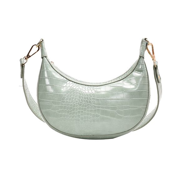 

hobo baguette sac women shoulder bags stone pattern shoulder messenger bag retro pu leather 2020 green retro yellow tote handbag