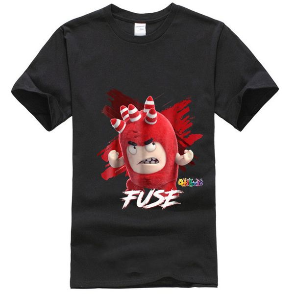 

мужчины футболка oddbods fuse злится майк tshirts женщин футболки
