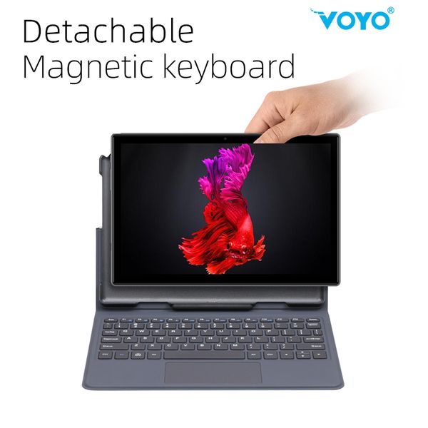 

voyo 10.1 inch android tablet pc 4g lte phone call 4gb ram 64gb with keyboard duad core processor sim wi-fi i8 2in1tablet pc 8.1