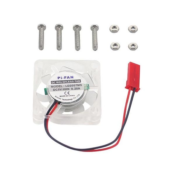 

omputer & office led backlight cooling fan for raspberry pi heat dissipation radiator with 2 blue built-in atmosphere led for raspberry p