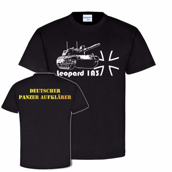 

new men's t shirt new fashion casual double-sided tee leopard 1a3 pzaufkl panzeraufklarer panzer t shirts