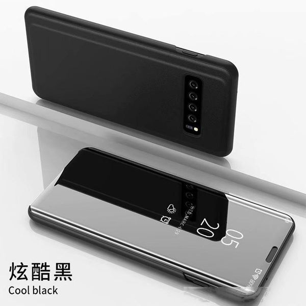 

stand smart mirror flip phone case for huawei honor 8a 10lite p smart 2019 clear view cover for enjoy 9 plus/y92019 hard case tina