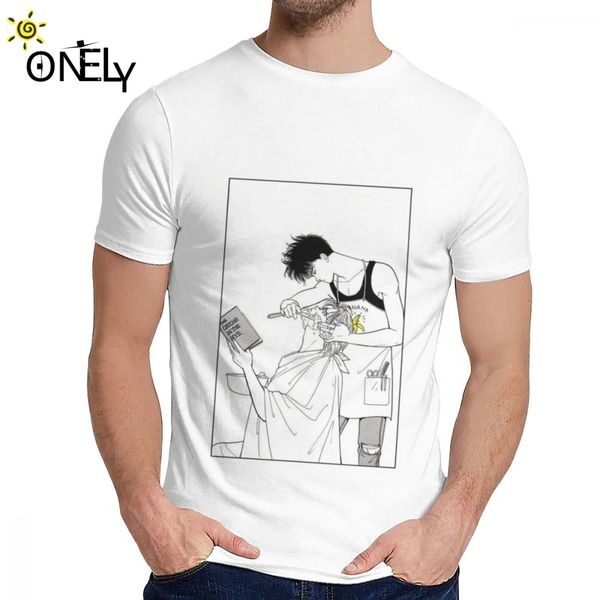 

harajuku banana fish аниме японский криминал ash эйдзи манга t рубашка человек сумасшедшие из био-хлопка camiseta o-образным вырезом