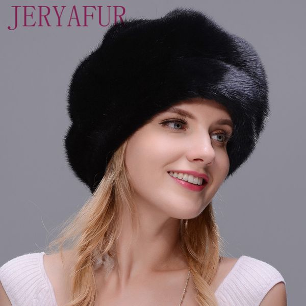 

jinbaosen russische winter voller wildleder hut mit luxus mode schwarz dicke warme hohe qualität hut weihnachten pelz frauen, Blue;gray