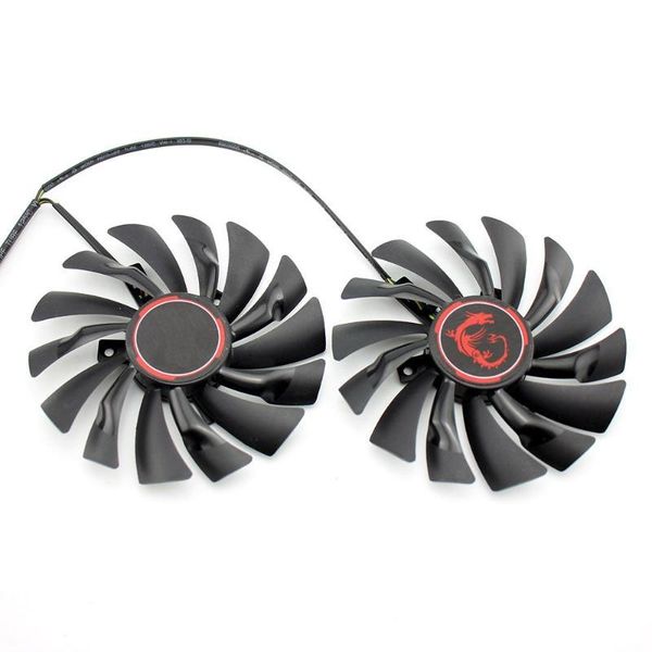 

ventilador refrigerador de 4 pines pld10010s12hh, 2 unidades por lote, para msi gtx 960 gtx980ti gaming gtx 950 1060 rx 470