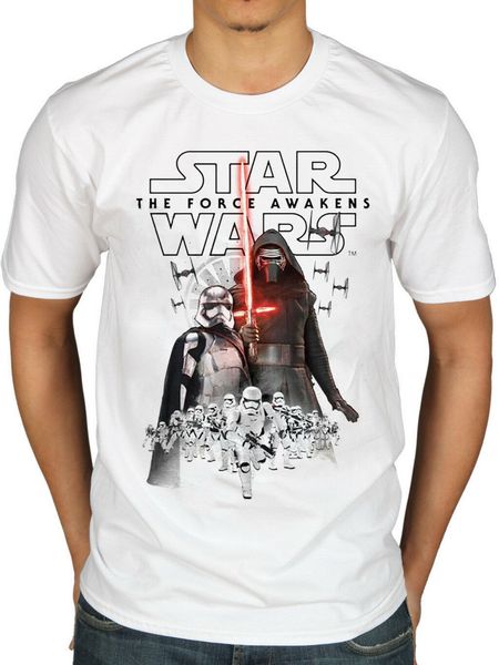 

official episode vii new villains t-shirt the force awakens skywalker cotton round neck tee shirt