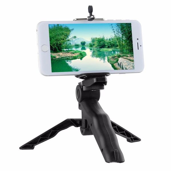 

desk& handle stabilizer tripod holder for mobile gopro camera universal mini tripod 75" rotation with mobile phone holder