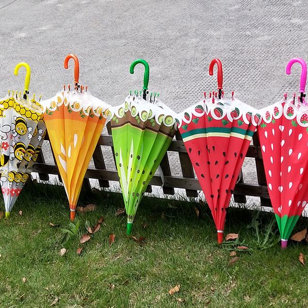 

cute tou ming san custom logo advertising umbrella boys rain umbrella pupil kindergarten baby cartoon tong san, Red;brown