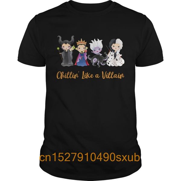 

retro summer style short sleeve t-shirt chillin like a villain chibi shirt