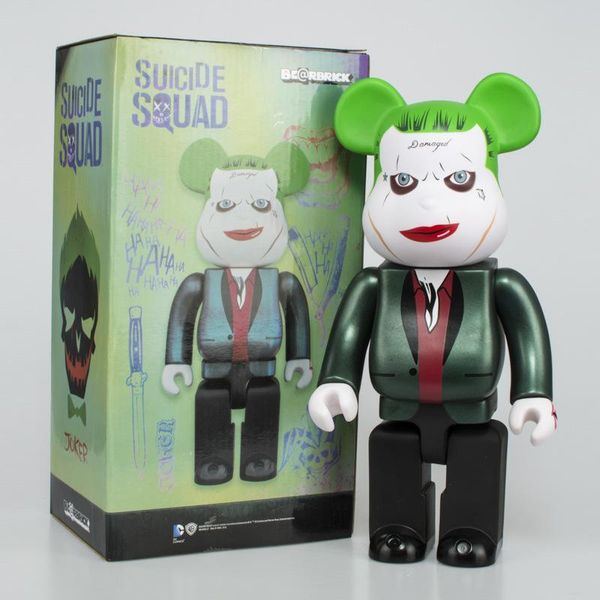 

hot 400% 28см bearbrick squad цифра самоубийство игрушка для коллекционеров be @ rbrick art work модели украшения детского подарка