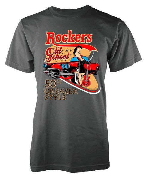 

рокеры 50s greaser стиль old school kids t-shirt